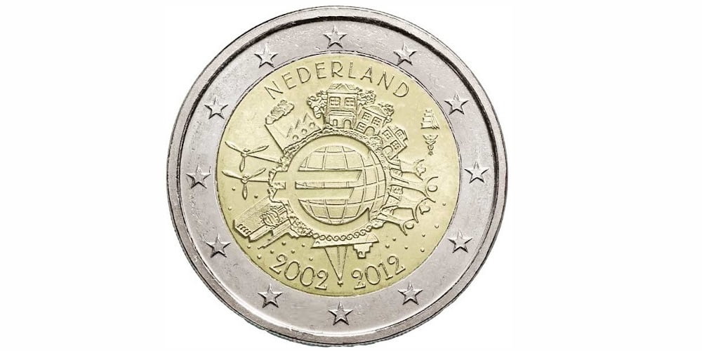 2 EUROS HOLANDA 2012 ANIVERSARIO DEL EURO