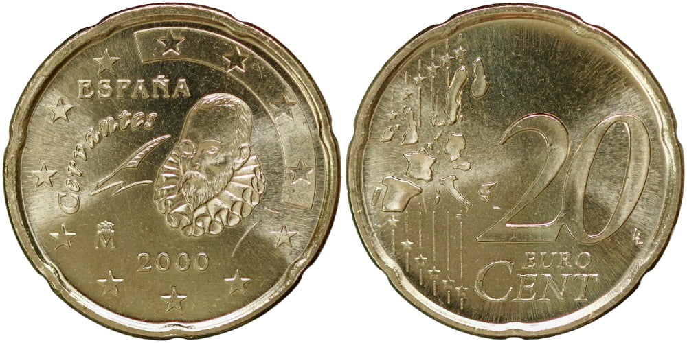 ESPAÑA 20 CENTIMOS DE EURO 2000
