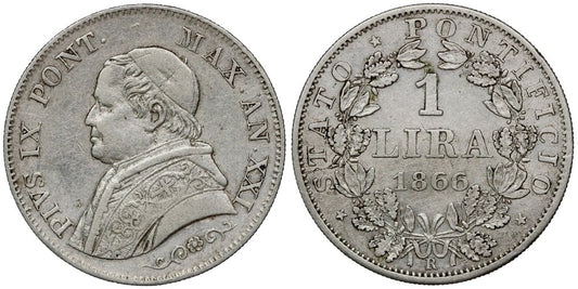 VATICANO 1 LIRA 1866-XXI