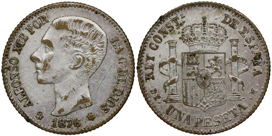 FALSA DE EPOCA 1 PESETA 1876