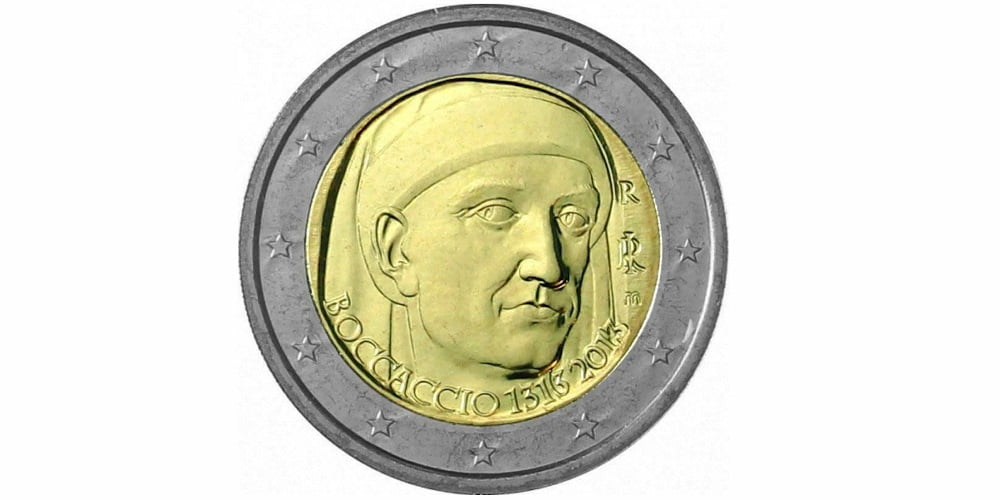 2 EUROS ITALIA 2013 GIOVANNI BOCCACCIO