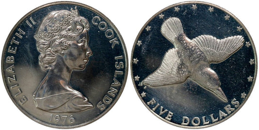 ISLAS COOK 5 DOLARES 1976