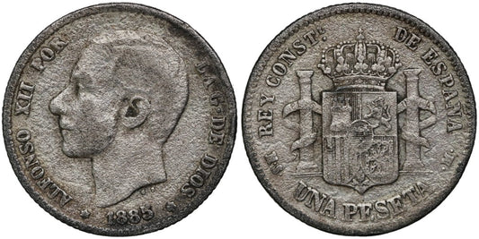 FALSA DE EPOCA 1 PESETA 1885